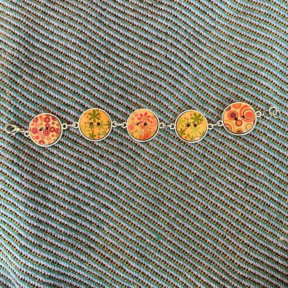 Wooden Button Bracelet